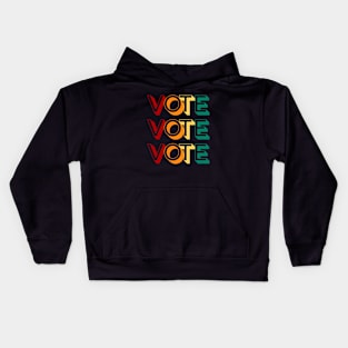 Retro vintage vote Kids Hoodie